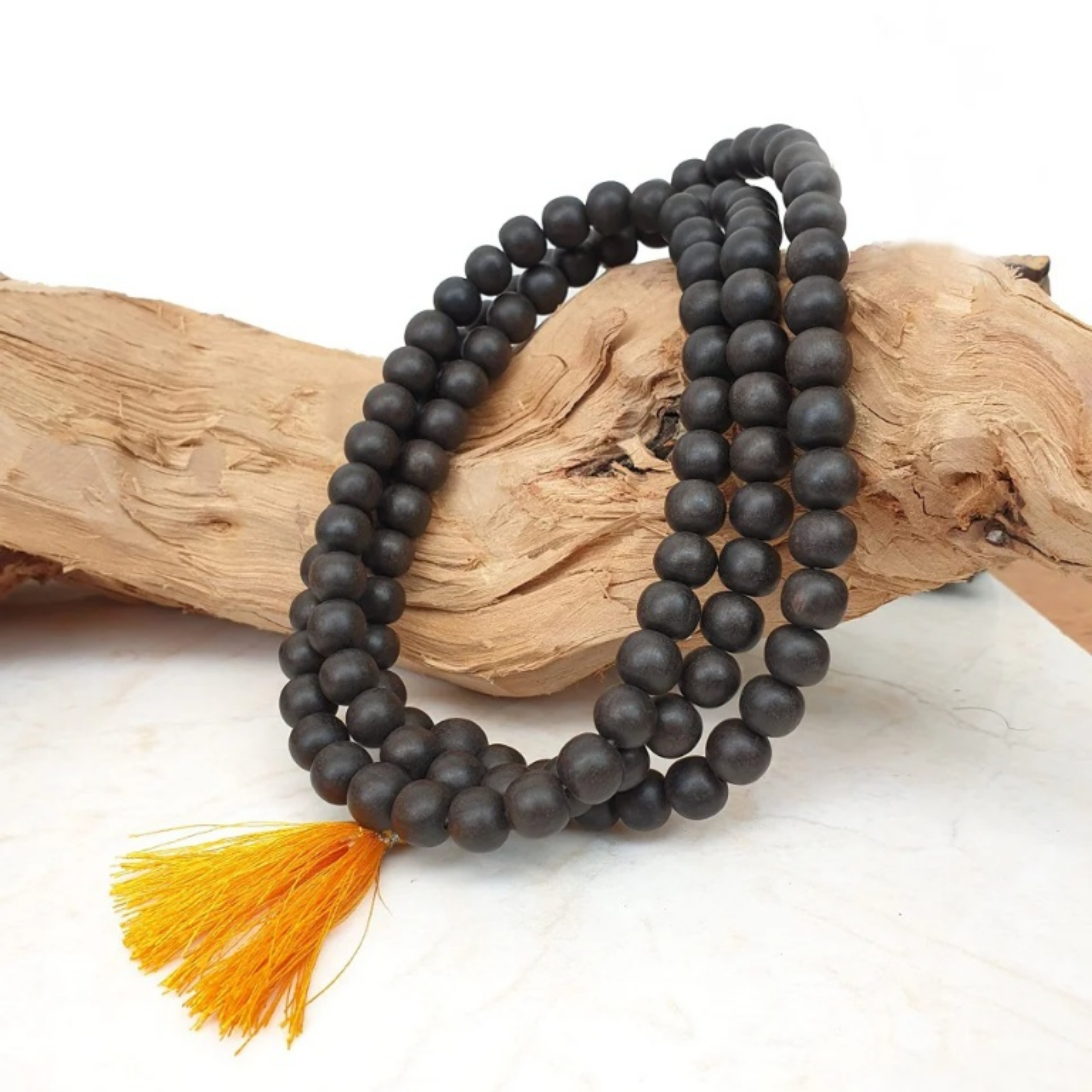 Original Karungali Malai 108-Beads Ebony Wood Lab Certification