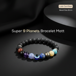 Natural 9 Planets Matt Bracelet