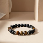 Natural Lava Tiger Eye Bracelet