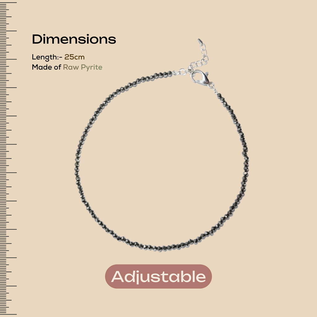 Natural Raw Pyrite Anklet