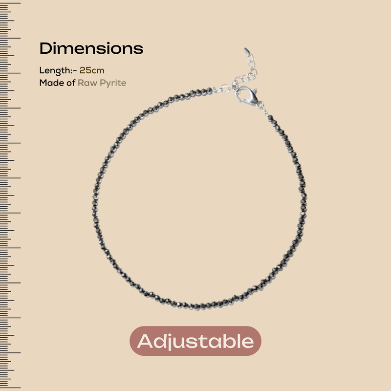 Natural Raw Pyrite Anklet