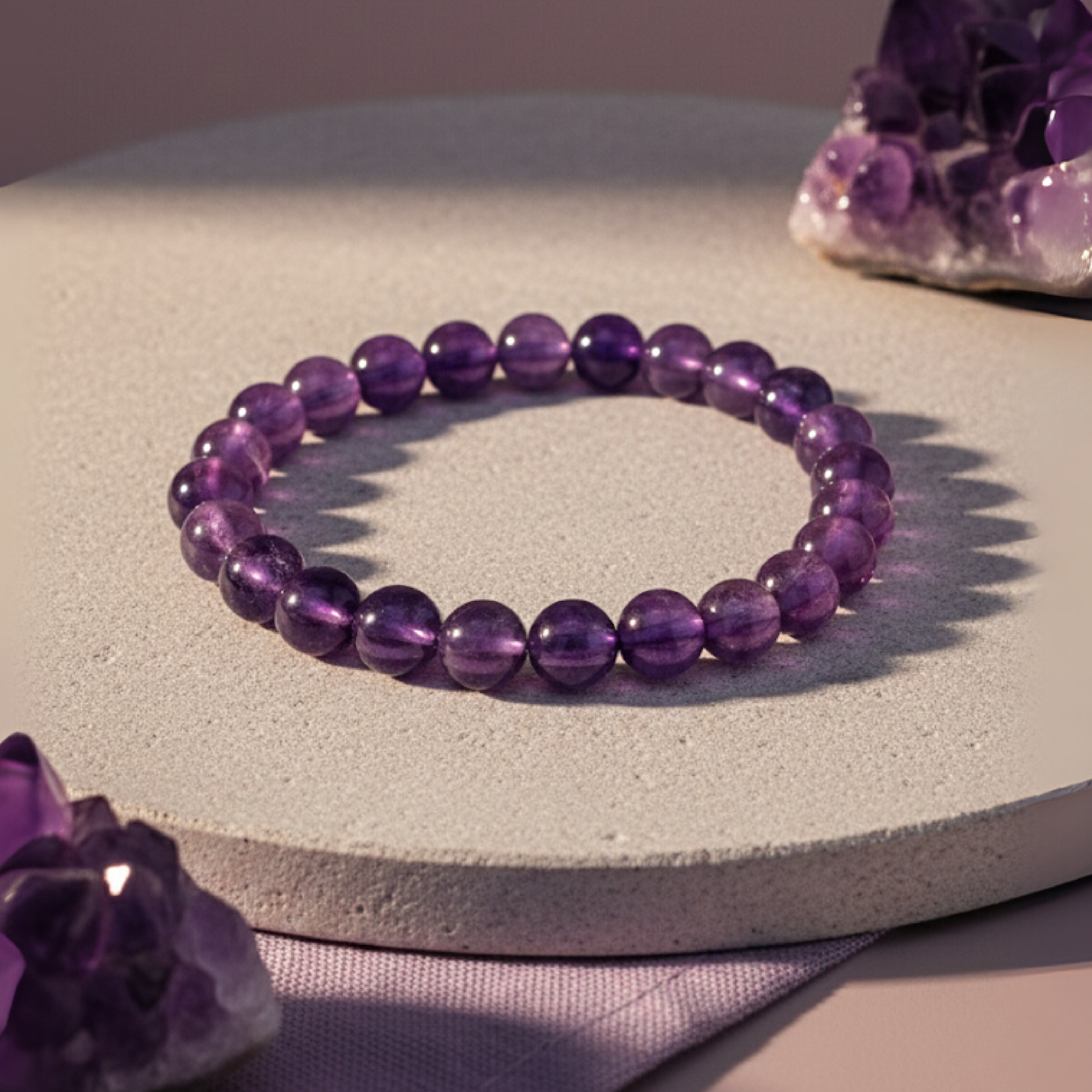 Amethyst Calm & Clarity Healing Bracelet
