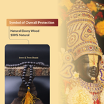 Original Karungali Malai (108+1-Beads) Ebony Wood Lab Certification (7mm)