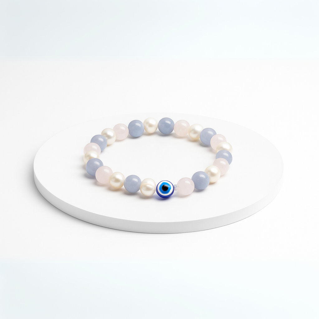 Peaceful Aura Evil Eye & Healing Stone Bracelet