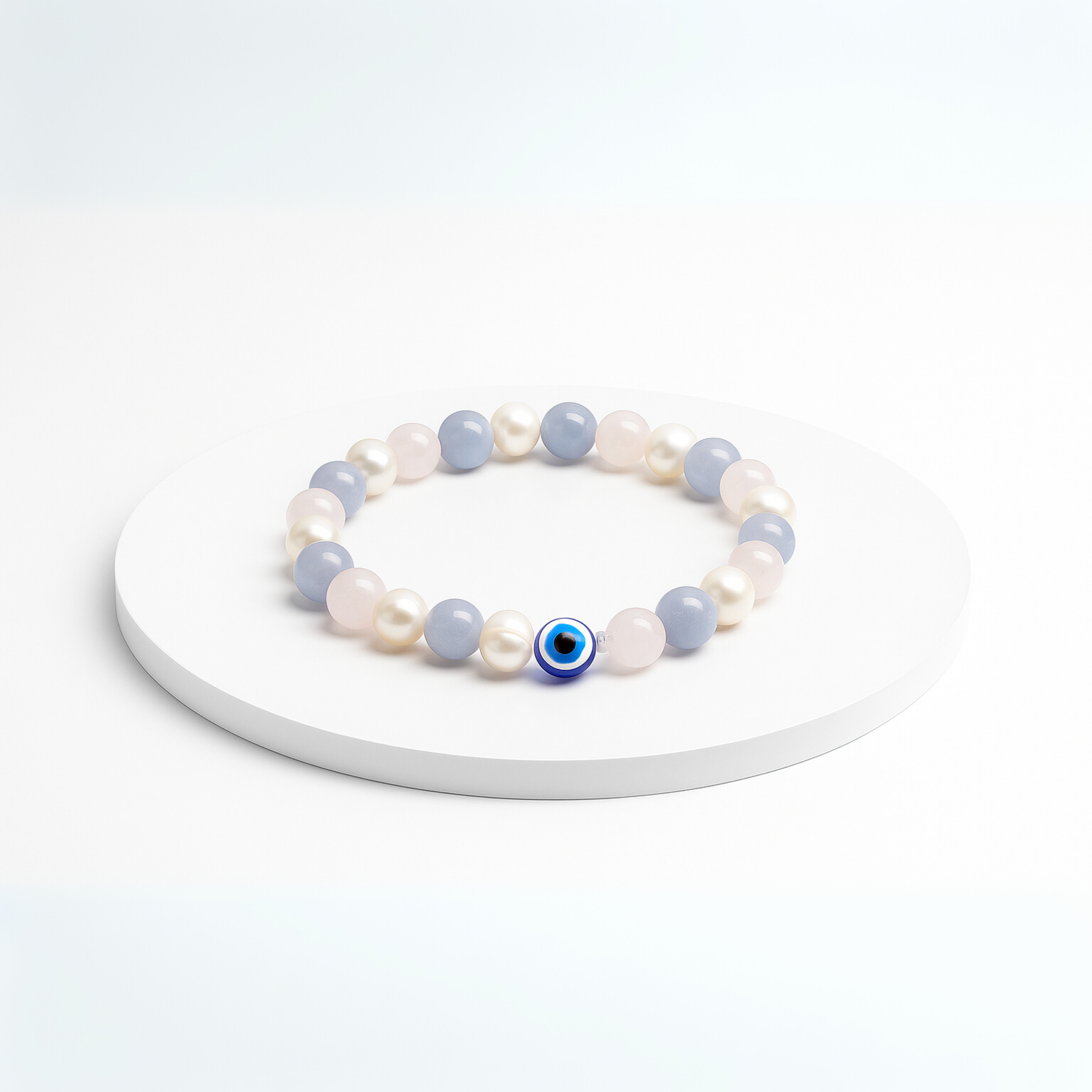 Peaceful Aura Evil Eye & Healing Stone Bracelet