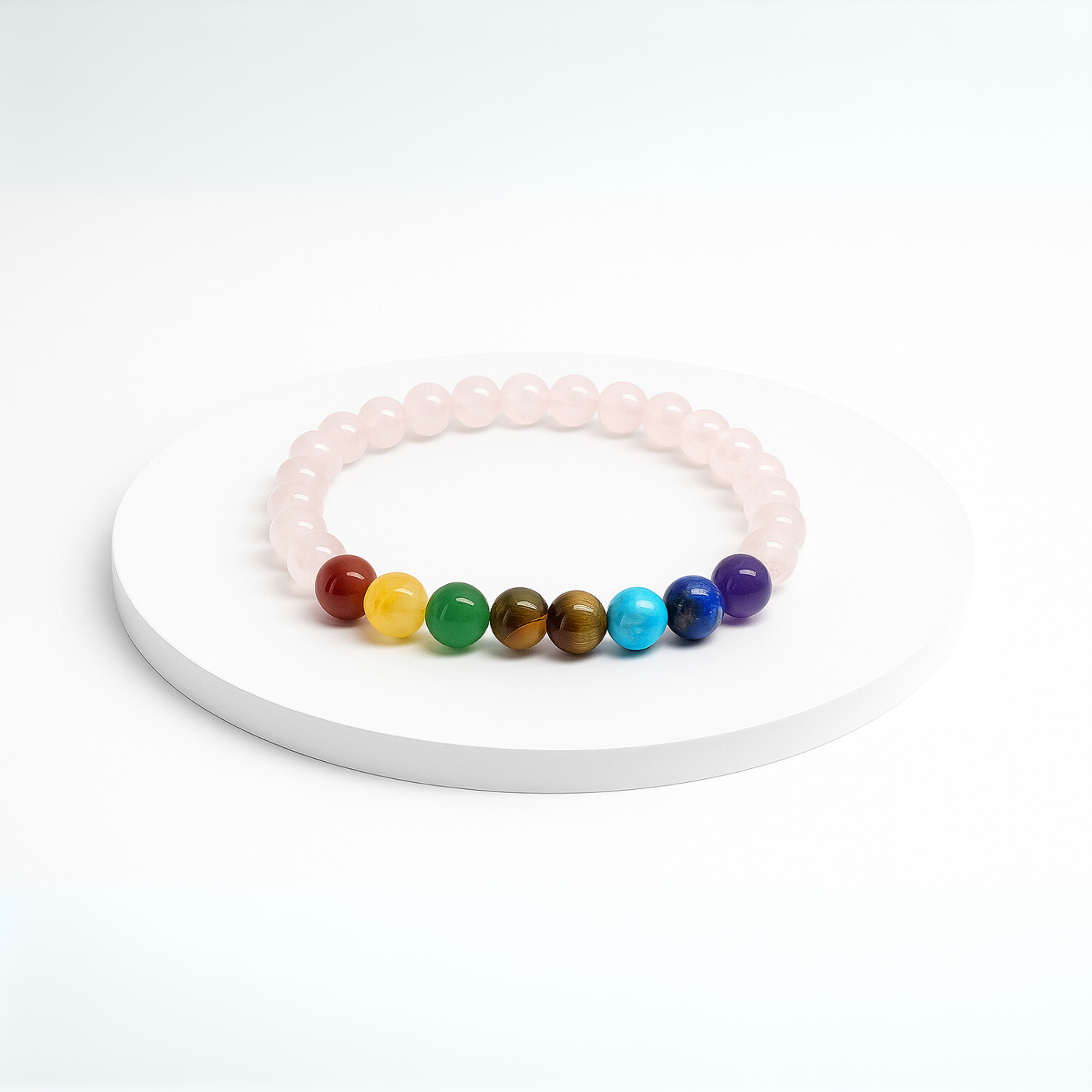 Celestral 7-Chakra Rose Quartz Harmony Bracelet