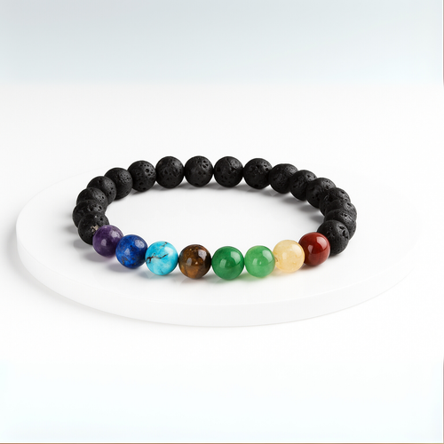Celestral 7-Chakra Lava Energy Healing Bracelet