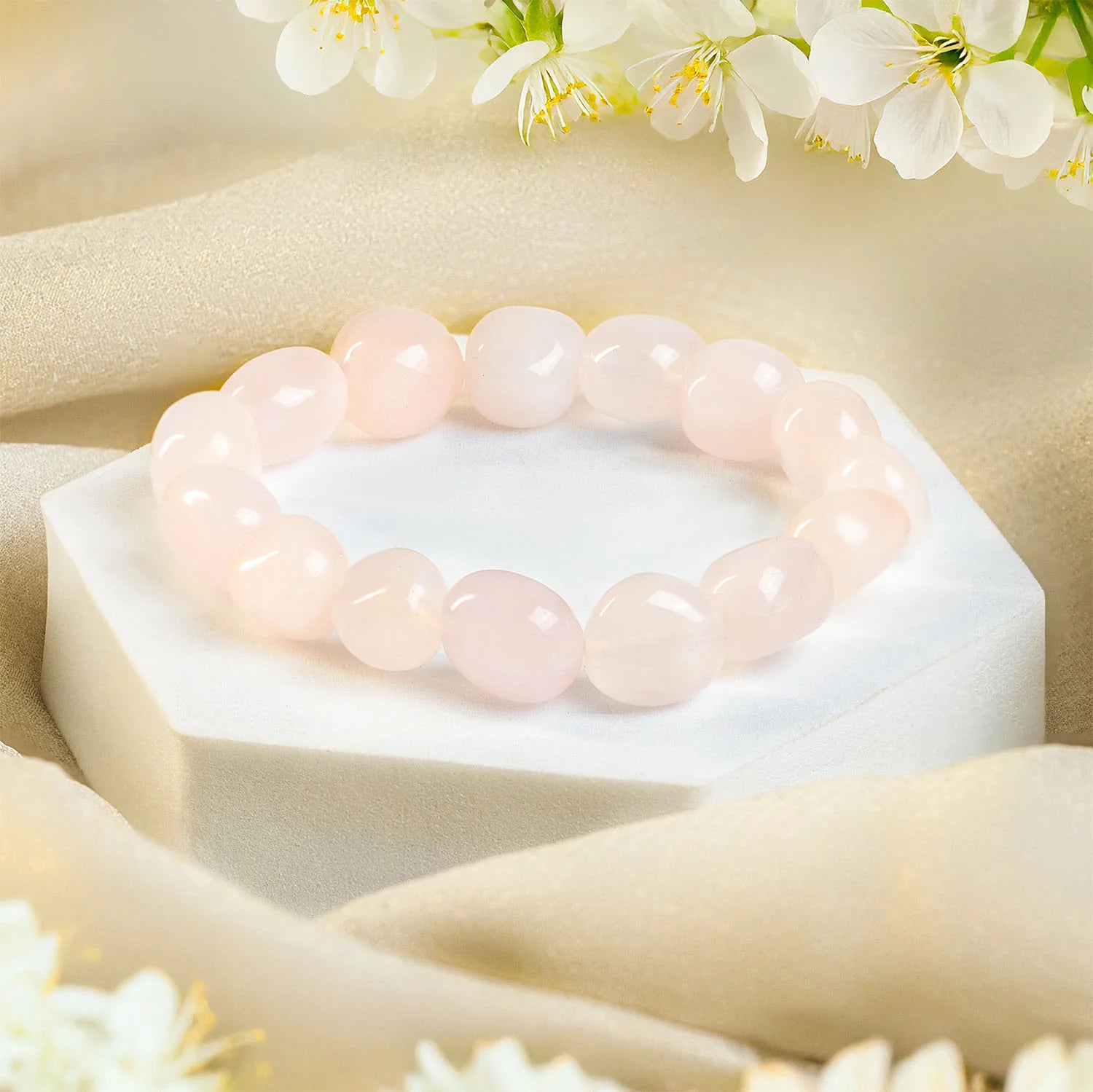 Rose Quartz Love & Harmony Natural Stone Bracelet