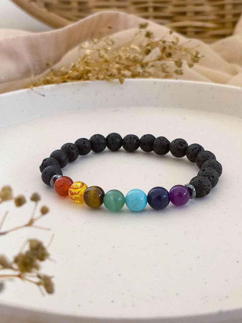 Celestral 7-Chakra Lava Energy Healing Bracelet